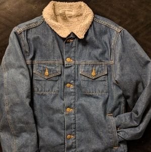 American Apparel Men denim sherling collar jacket